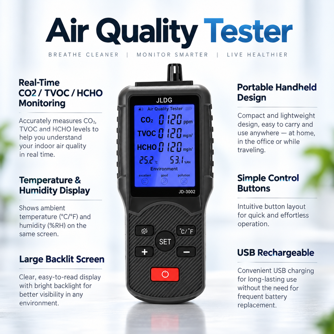 Air Quality Monitor Carbon Monoxide Detector Multifunction Tester