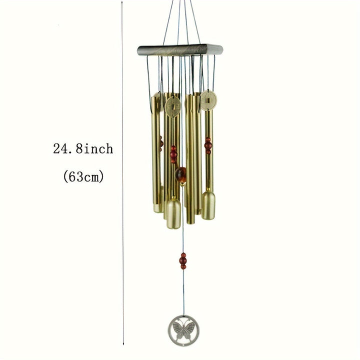 Copper Bell Wind Chime with Aluminum Tubes Outdoor Wind Chime Decor