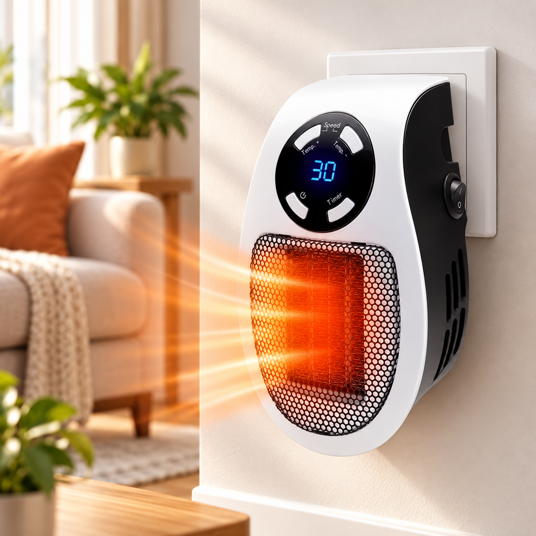 Compact Electric Heater Portable USB Plug In Space Heater