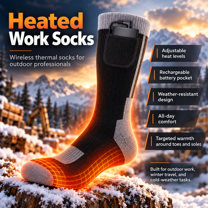 Rechargeable Heated Work Socks Electric Thermal Foot Warmers