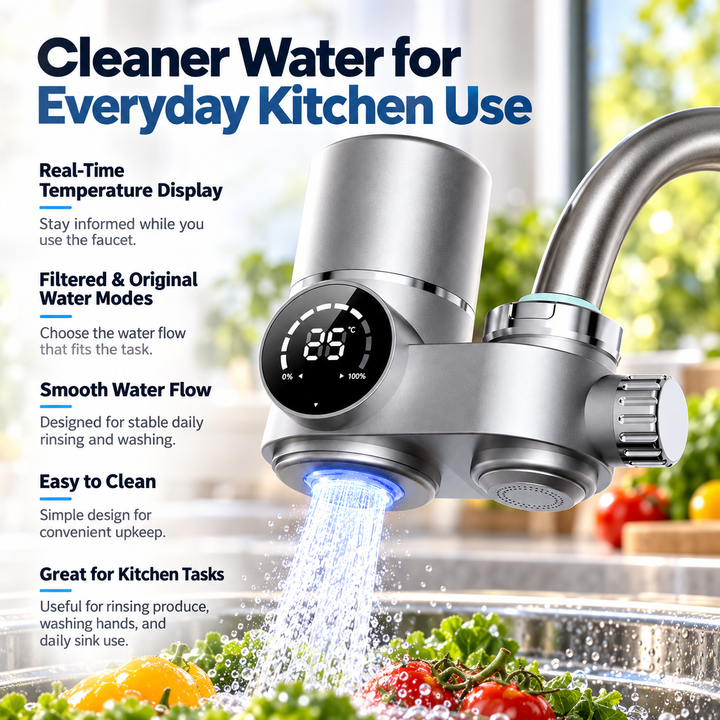 Tap Water Filter Faucet Purifier for Cleaner Kitchen Tap Water