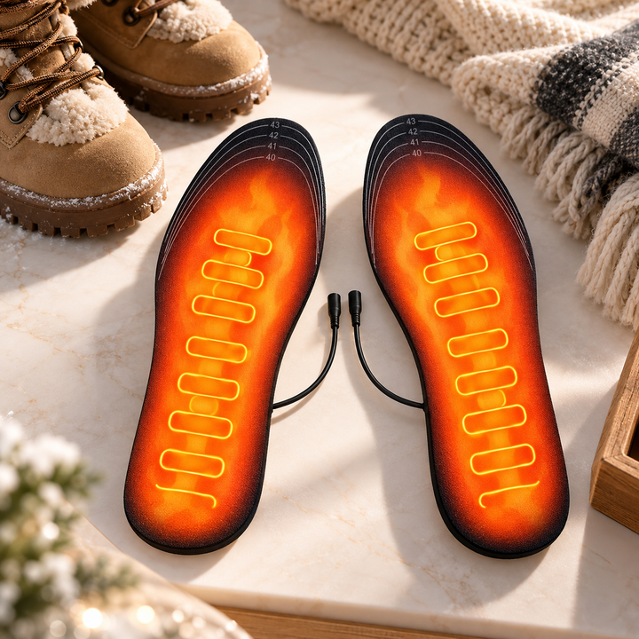 Rechargeable Heated Insoles USB Foot Warmers for Shoes Boots