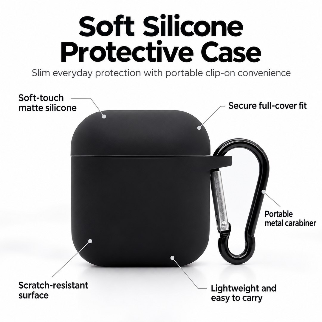 Silicone Protective Case for Wireless Earbuds Shockproof Cover