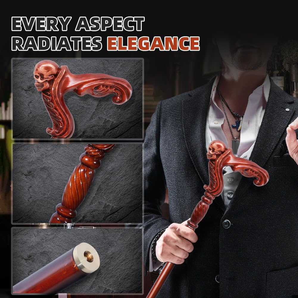 Wooden Straight Walking Cane Adult Mobility Support Stick
