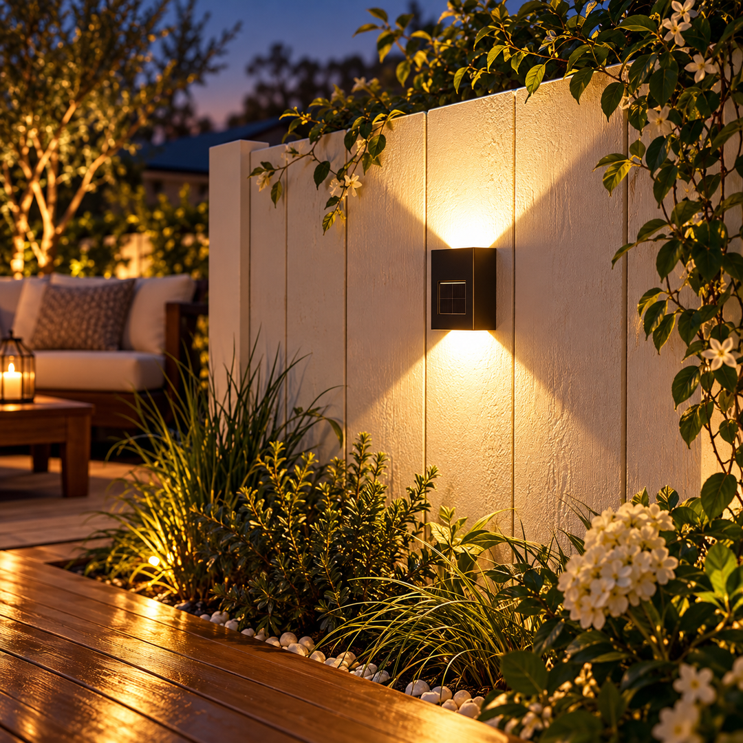 Wireless Solar LED Wall Lights Outdoor Garden Pathway Light