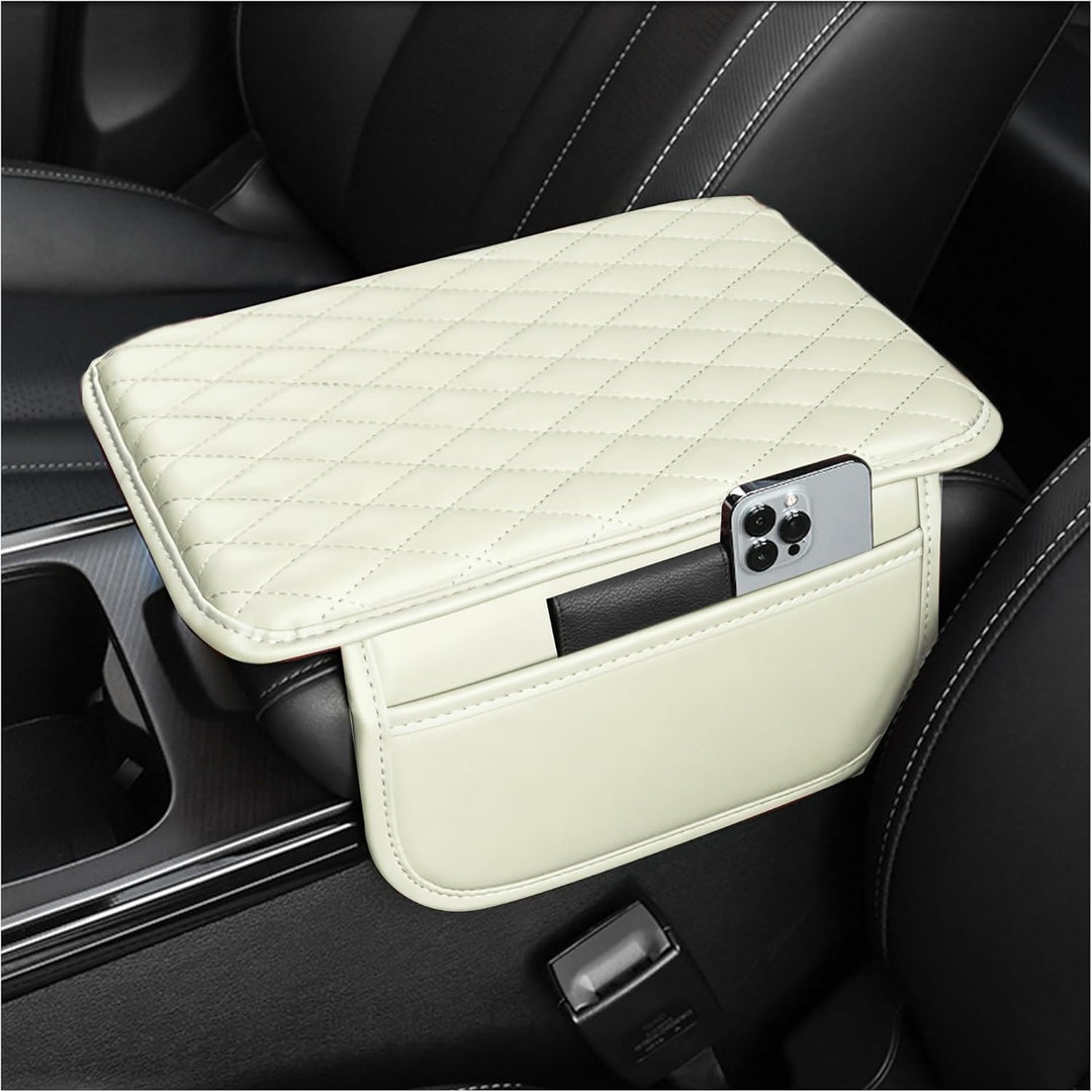 Car Armrest Storage Organizer with Adjustable Pockets Cover