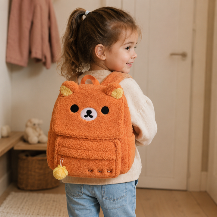 Rilakkuma Girls Large Capacity Plush School Backpack