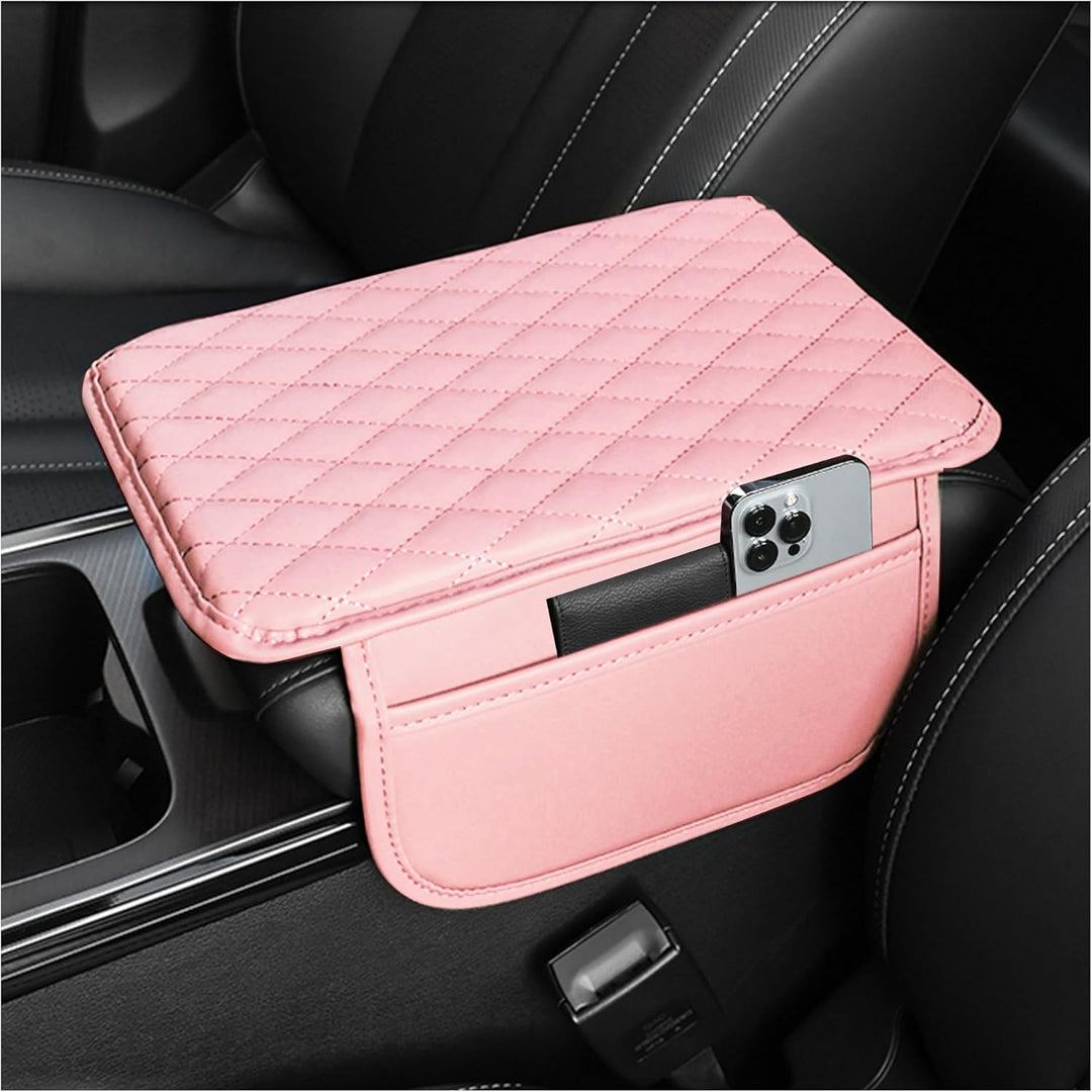 Car Armrest Storage Organizer with Adjustable Pockets Cover