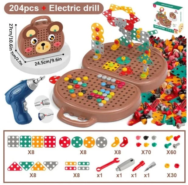 Montessori Educational Toy Tool Set Kids Play Toolbox Kit