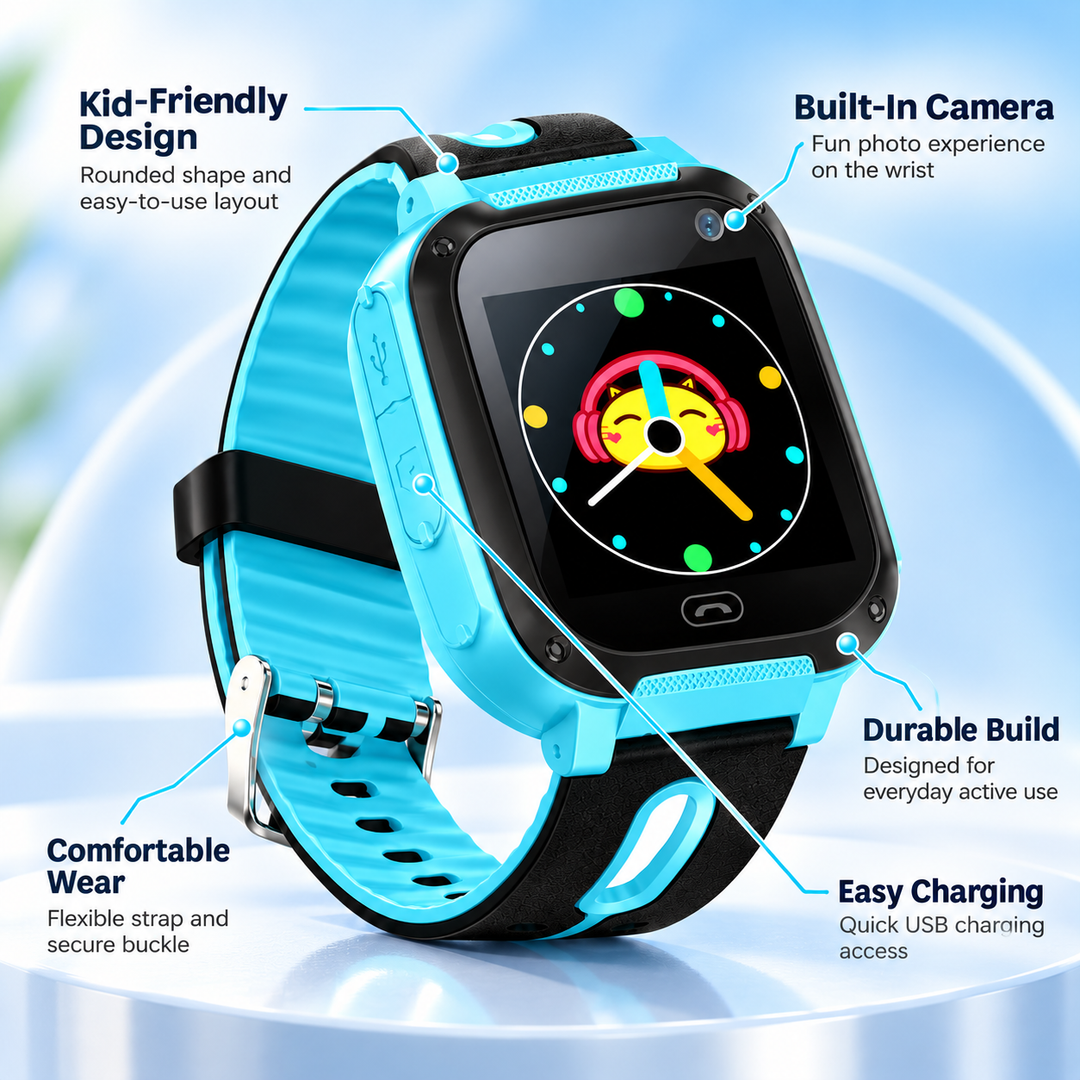 Kids Smart Watch GPS Tracker SIM Camera SOS Phone Watch