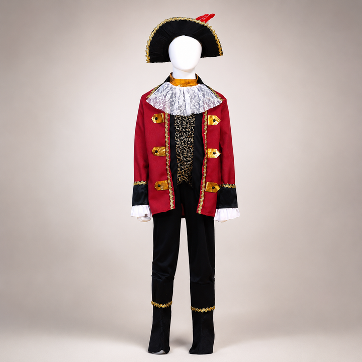 Kids Pirate Captain Costume with Hat Halloween Boys