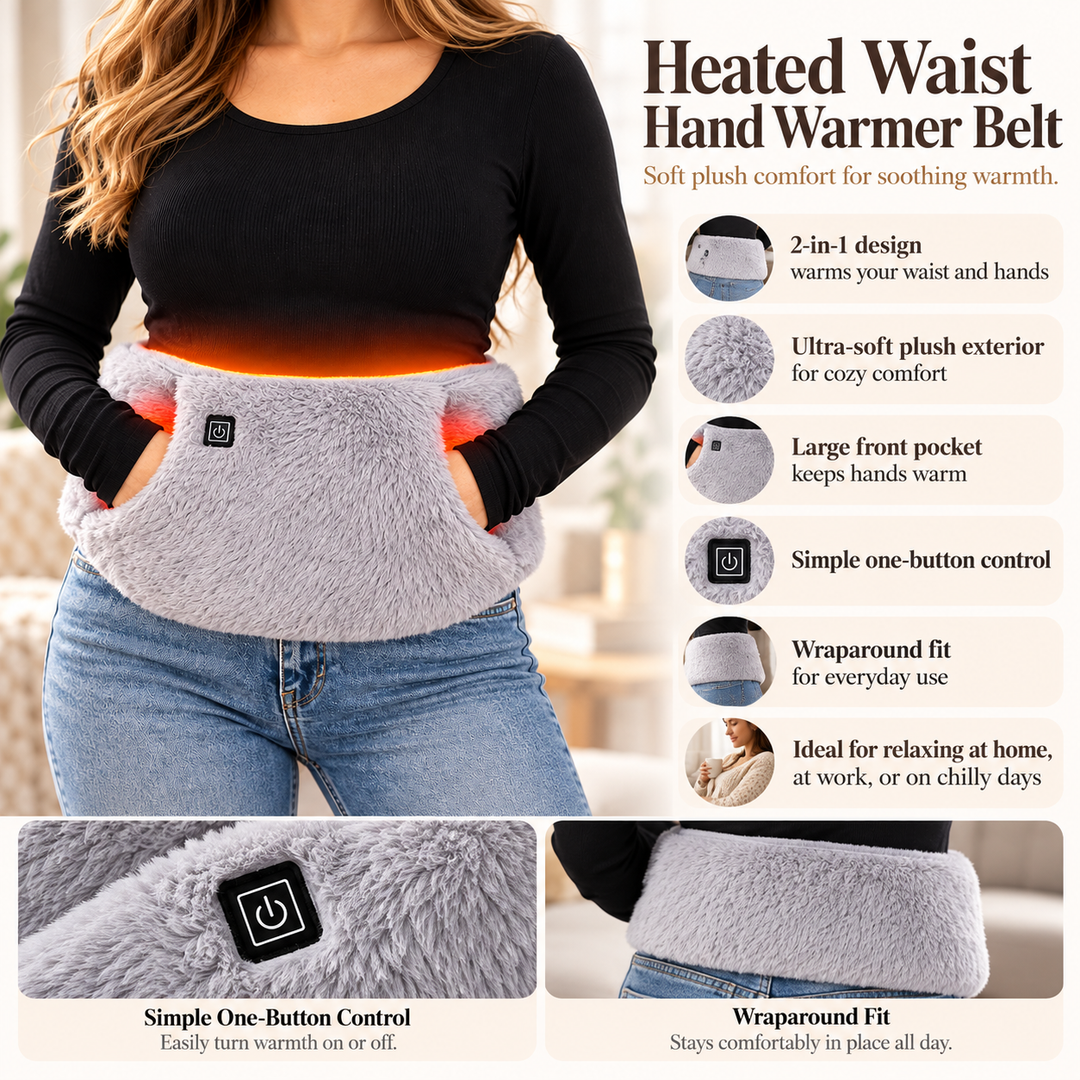 USB Rechargeable Hand and Waist Warmer Portable Heat Pad
