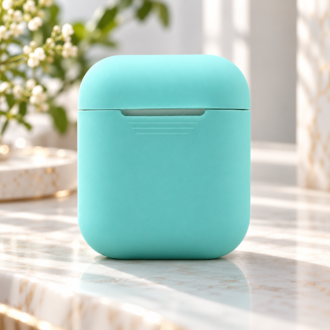 Protective Case for AirPods Shockproof Silicone Cover with Keychain
