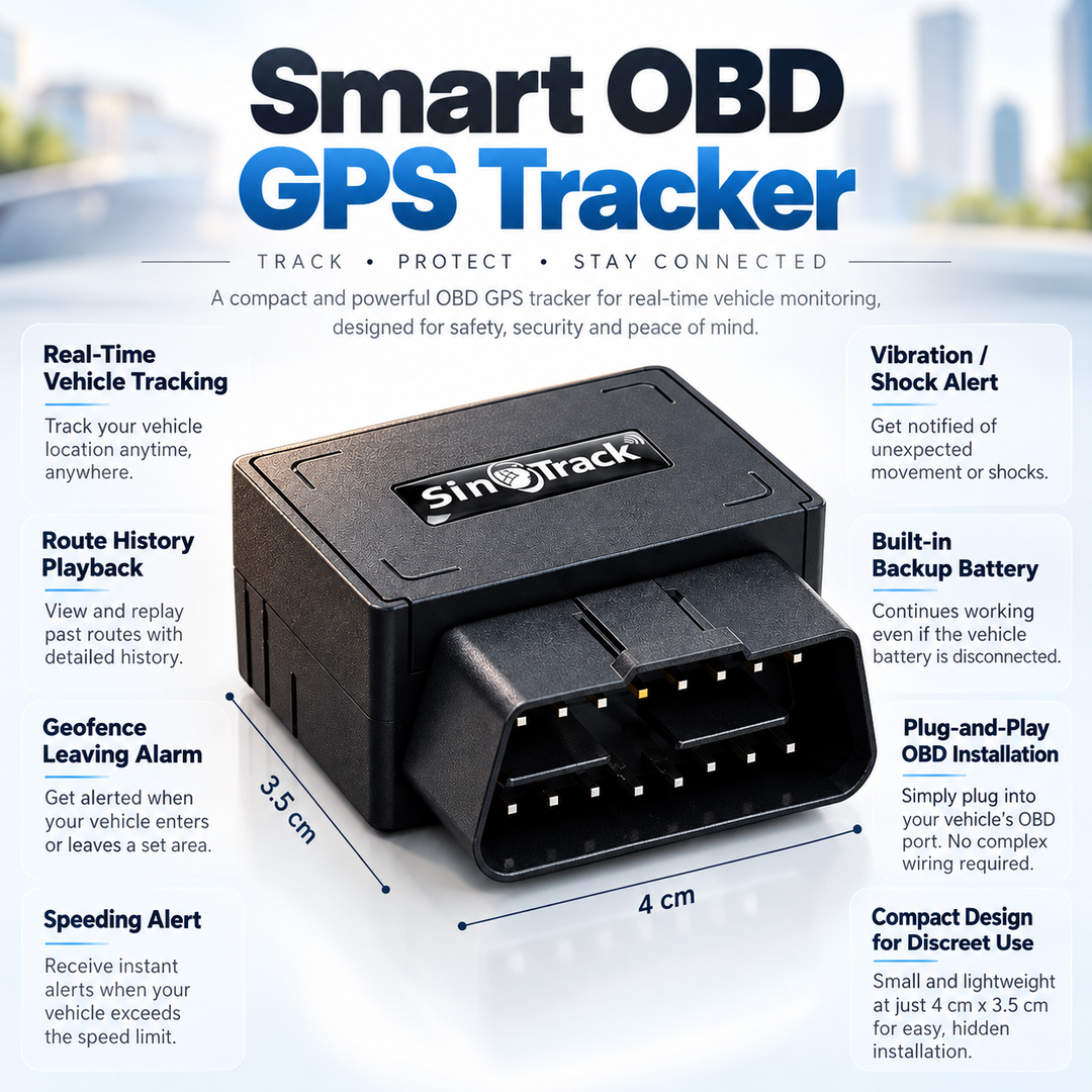 Car Tracker No Subscription OBD2 GPS Plug and Play Real Time