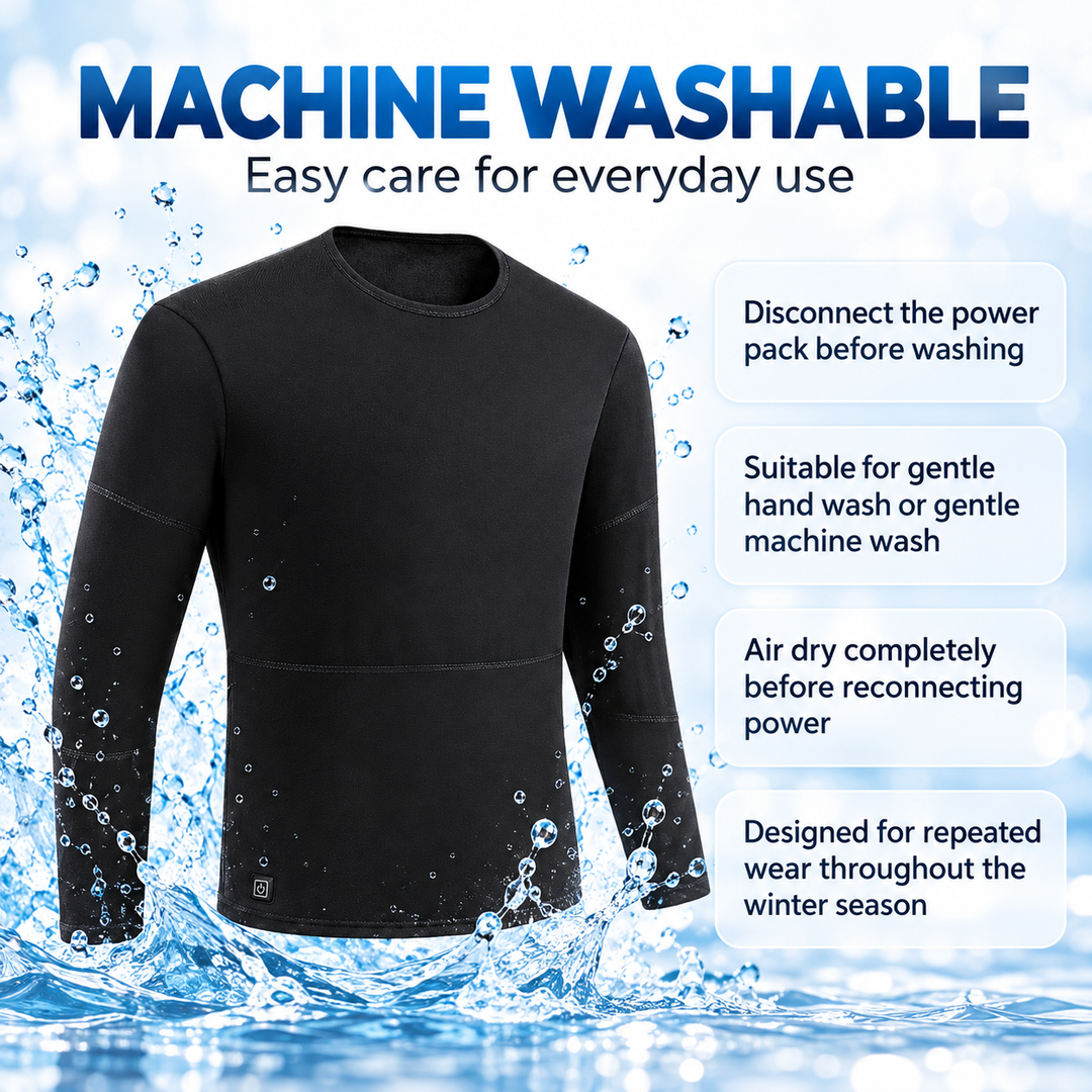 Thermal Heated Top Rechargeable Warming Base Layer for Men and Women