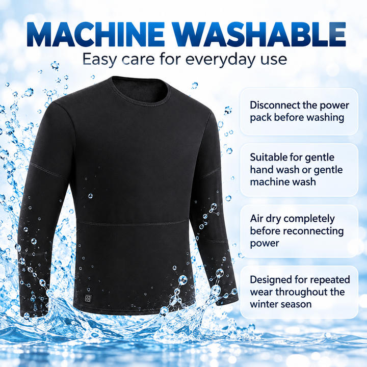 Thermal Heated Top Rechargeable Warming Base Layer for Men and Women