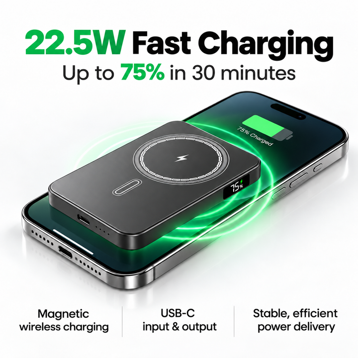 50000mAh Wireless Power Bank Fast Charging Magnetic Charger