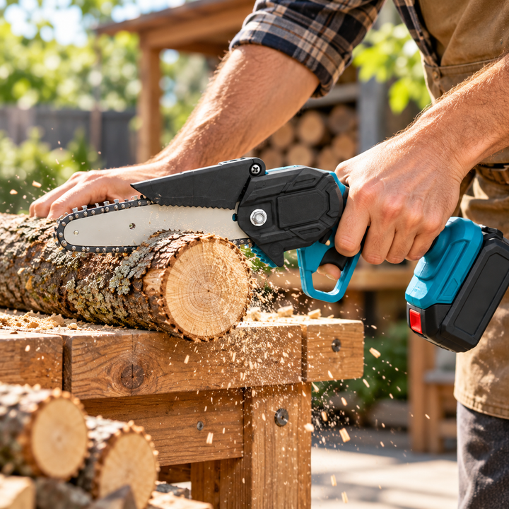 Cordless Electric Chainsaw Lightweight Rechargeable Mini Saw