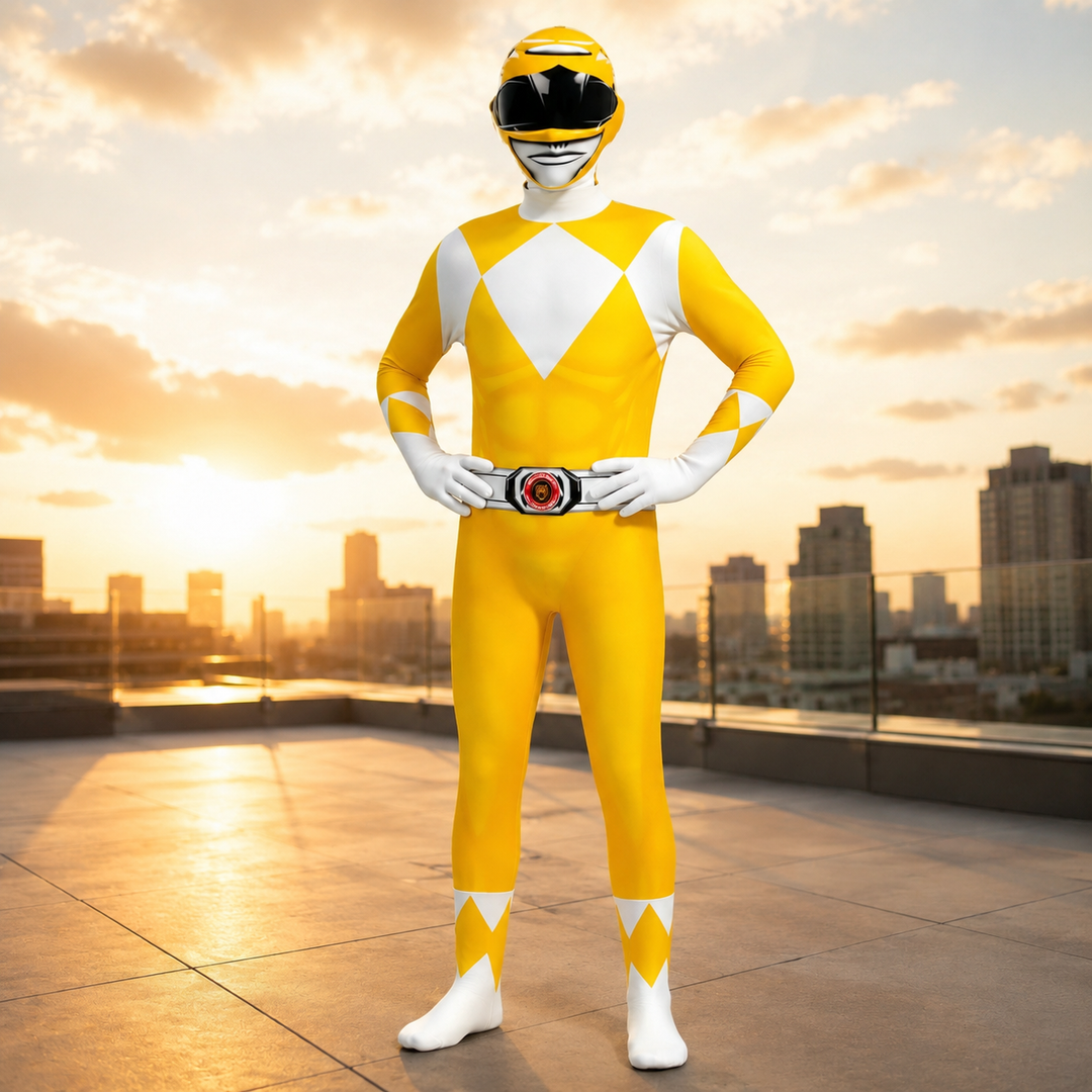 Power Rangers Bodysuit Costume with Helmet Halloween Kids