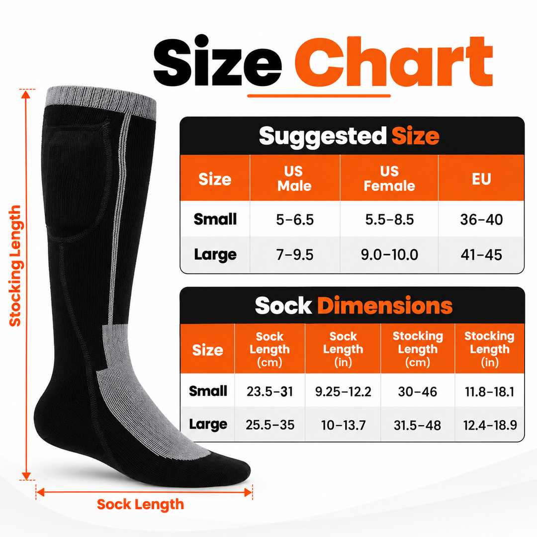 Rechargeable Heated Work Socks Electric Thermal Foot Warmers