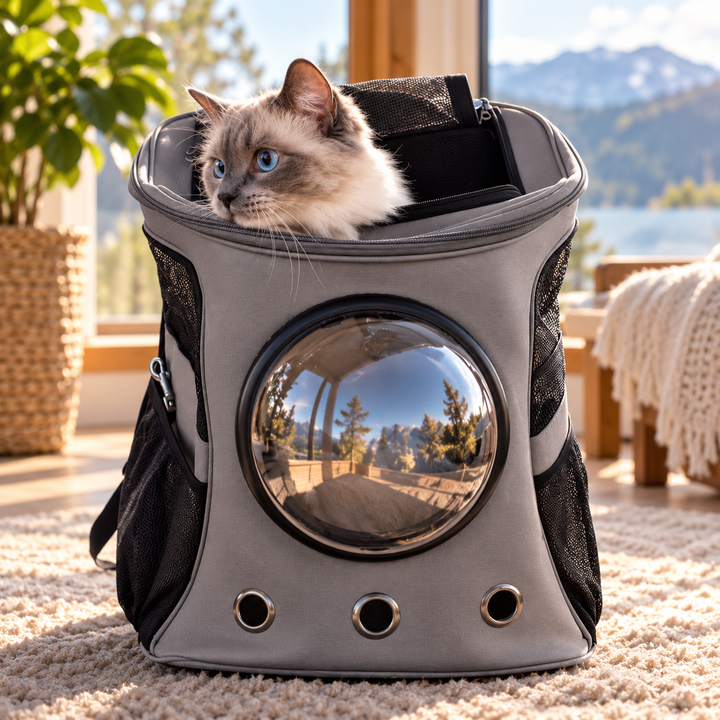 Travel Cat Backpack Breathable Bubble Carrier for Pets