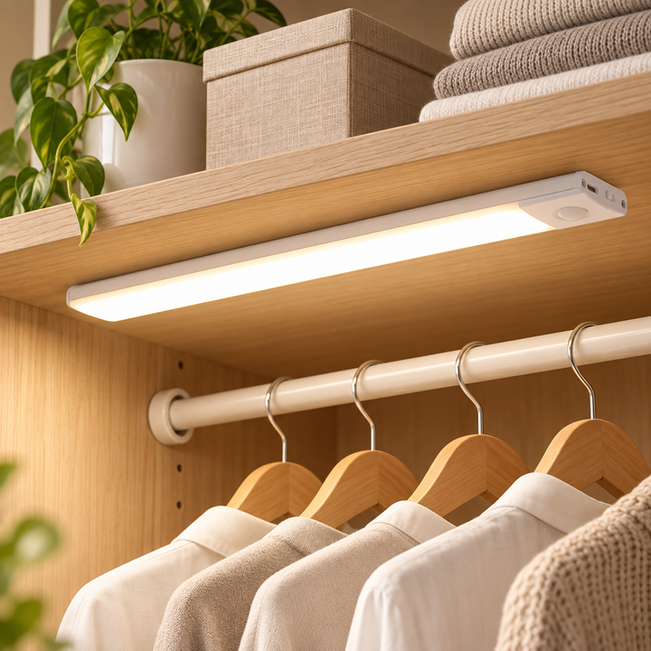 LED Motion Sensor Cabinet Light USB Rechargeable Magnetic Strip