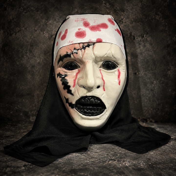 Bloody Nun Horror Latex Mask Halloween Scary Adult