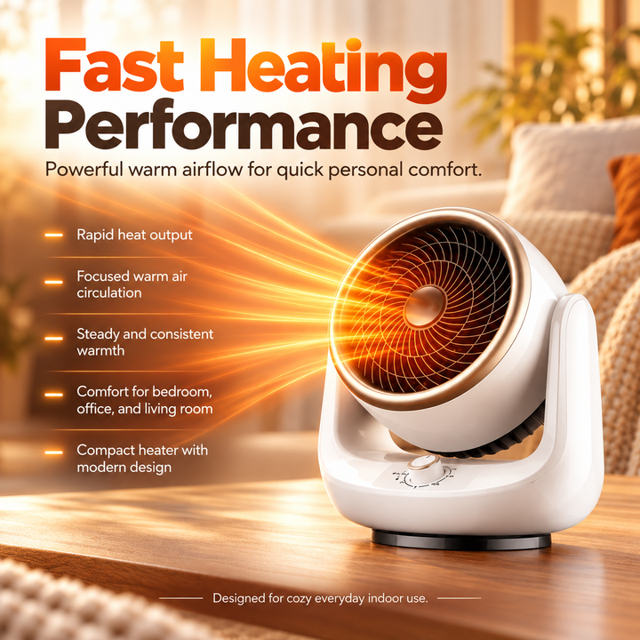 Portable Air Circulation Fan Remote Control 360 Rotation Quiet Cool
