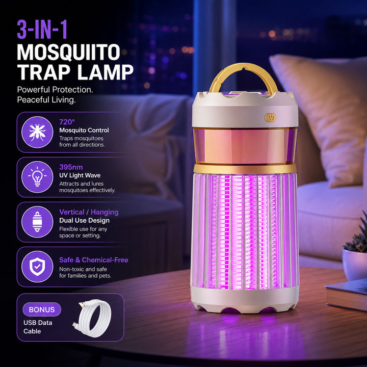 3-in-1 Mosquito Repellent Lamp Camping Nightlight Insect Trap