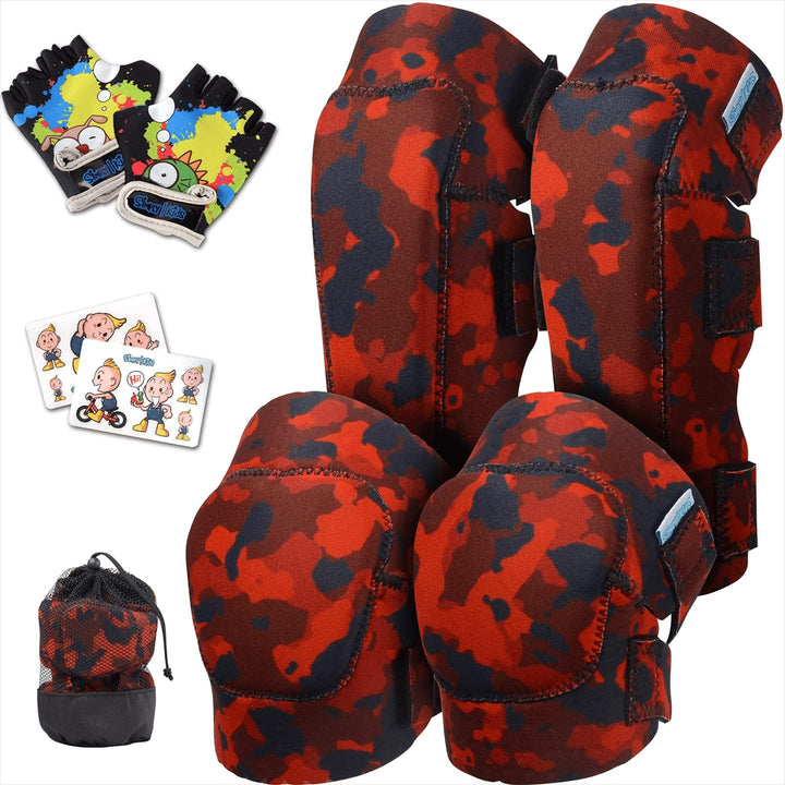 Kids Protective Gear Set Knee Pads Elbow Pads Gloves Safety Pads for Biking