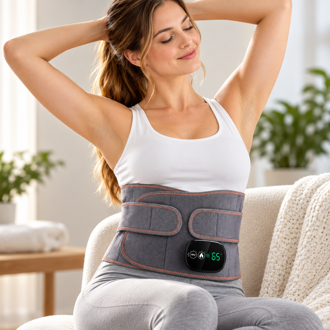 Heated Lower Back Support Belt Adjustable Heat Therapy Wrap