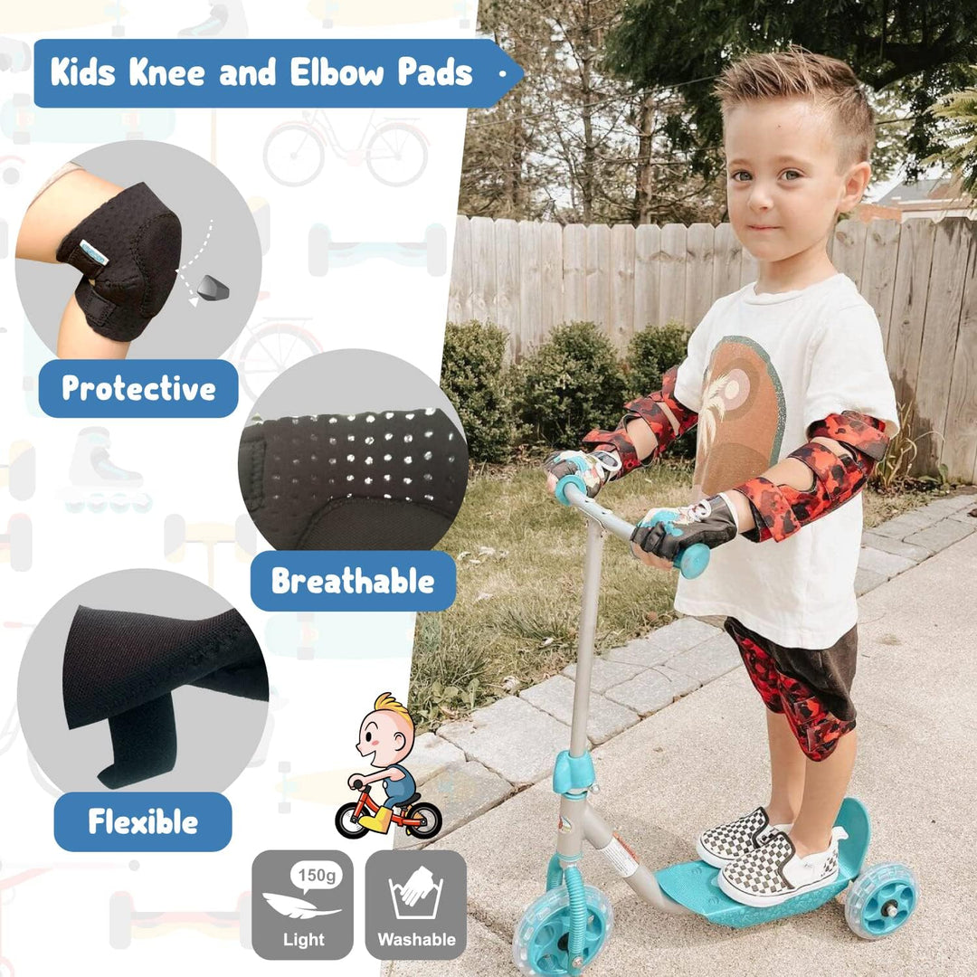 Kids Protective Gear Set Knee Pads Elbow Pads Gloves Safety Pads for Biking
