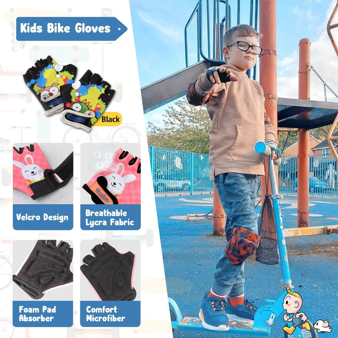 Kids Protective Gear Set Knee Pads Elbow Pads Gloves Safety Pads for Biking