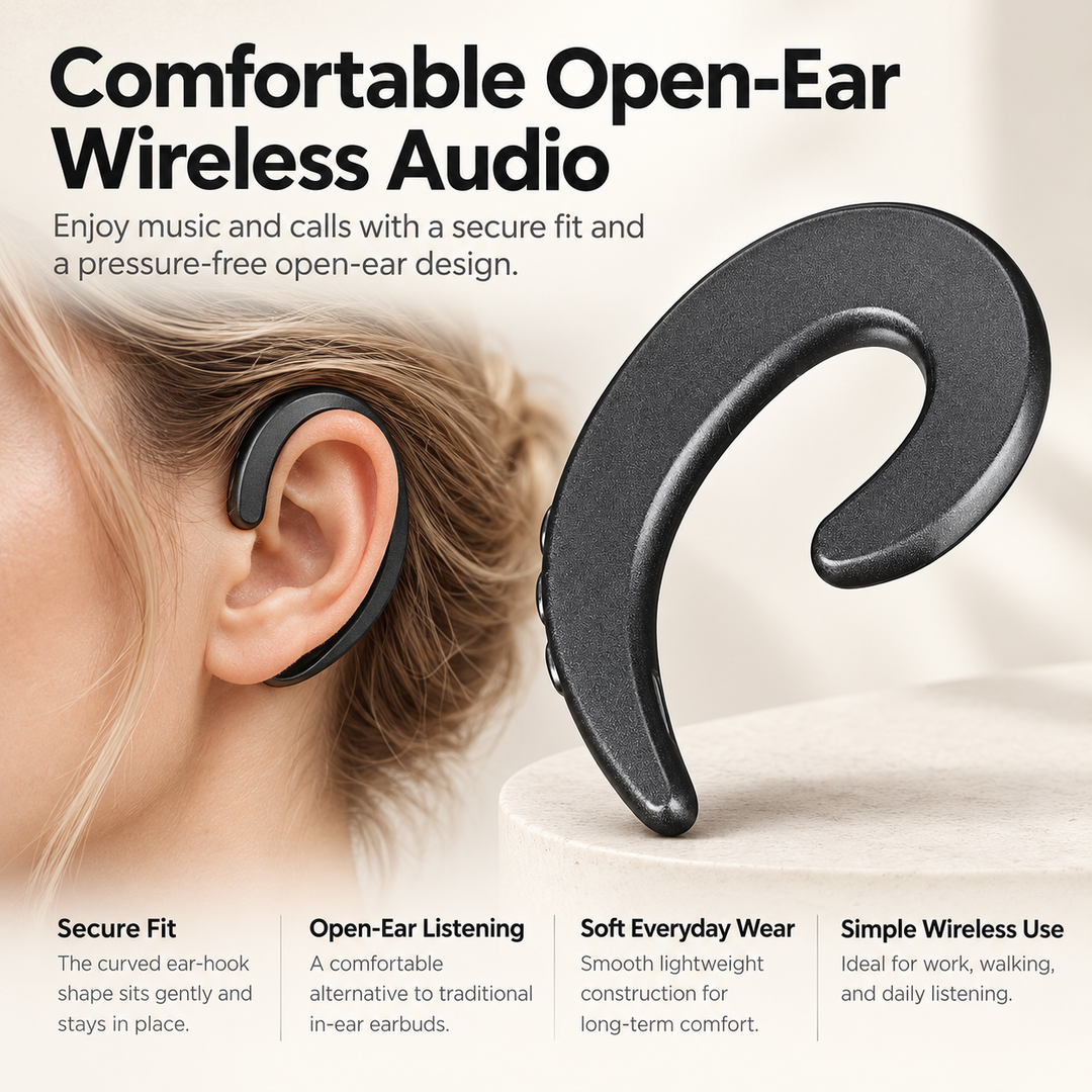 Open Ear Bluetooth Headphones Wireless Ear Hook Noise Cancelling