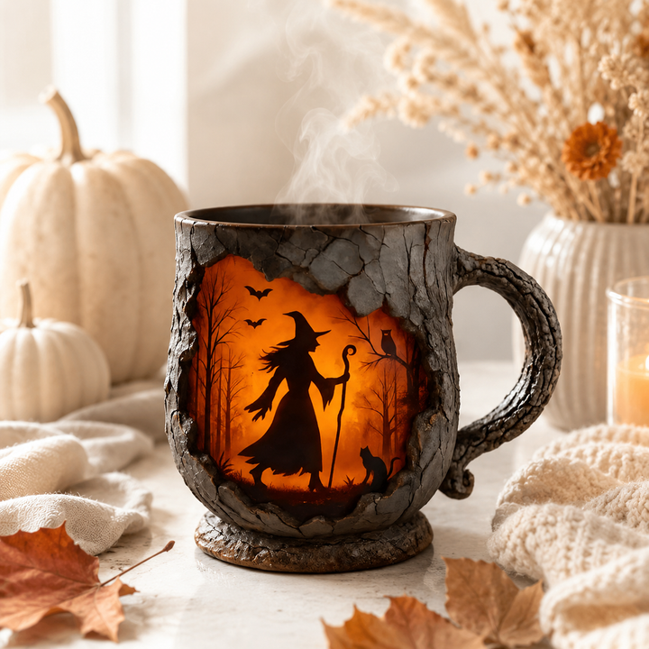 Halloween Resin Mug Bigfoot Witch Reindeer Santa Novelty