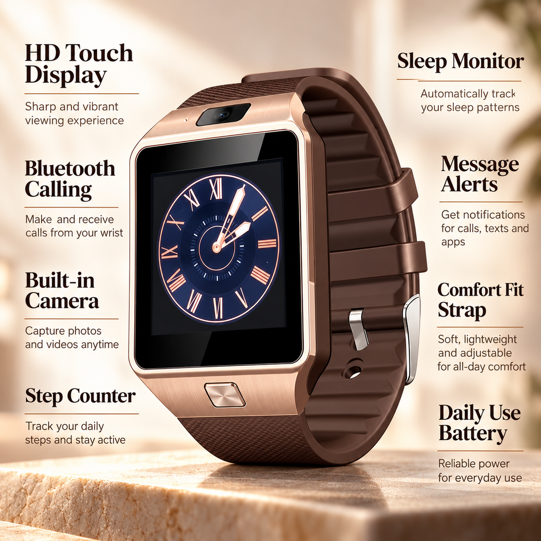 Bluetooth Touchscreen Smart Watch Fitness Tracker with Calls