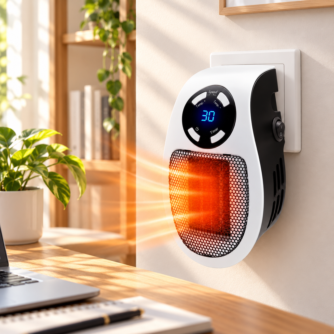 Compact Electric Heater Portable USB Plug In Space Heater