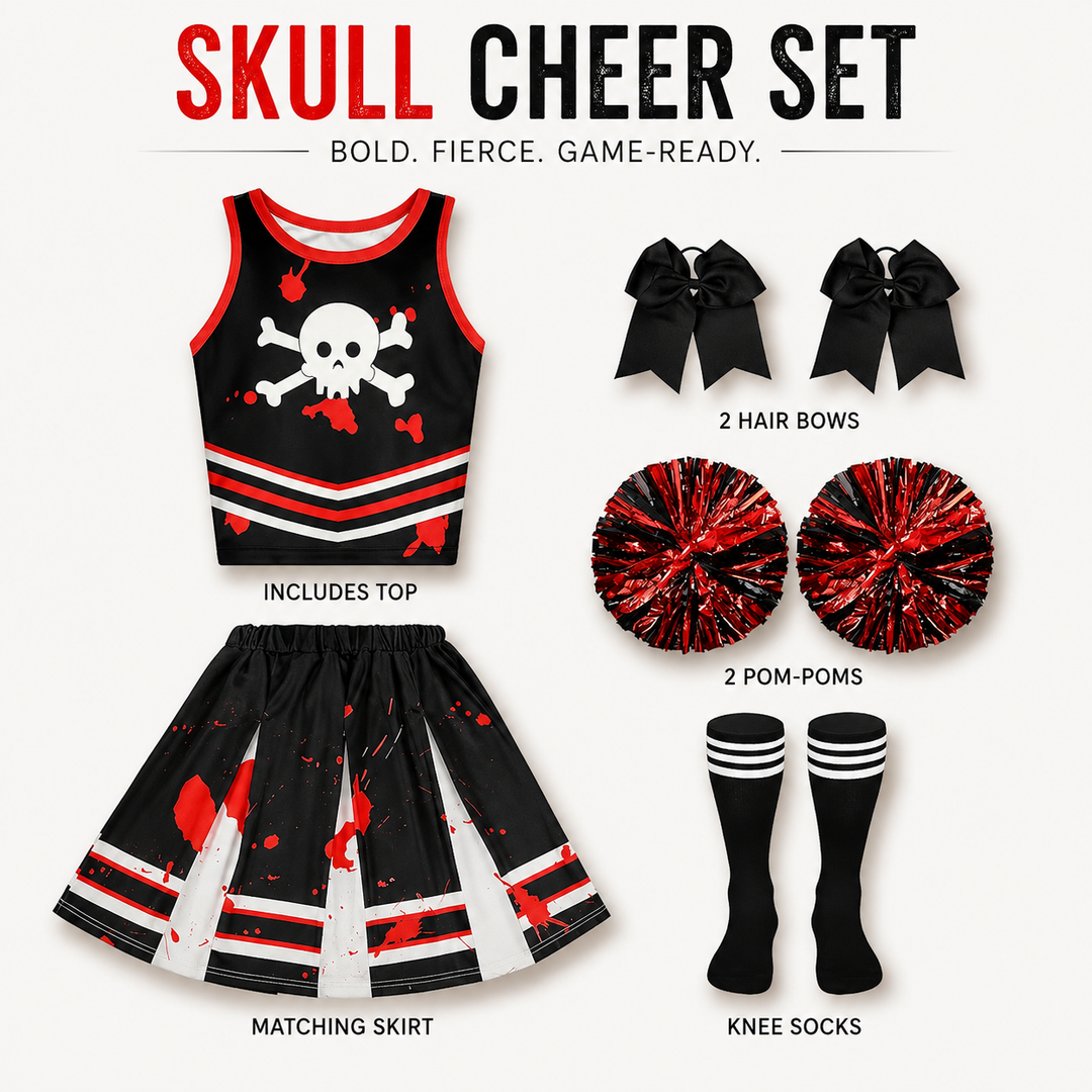 Girls Zombie Cheerleader Costume Halloween Performance