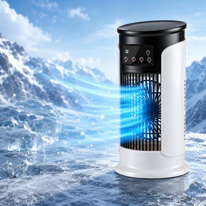 Portable 3-in-1 Air Conditioner Fan Humidifier with Night Light and 6 Speeds