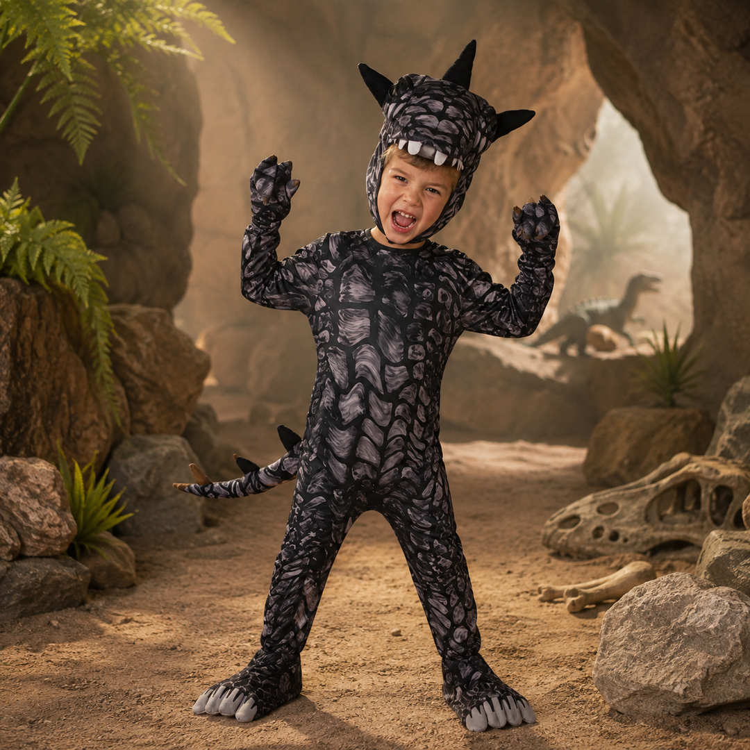 Kids T-Rex Dinosaur Costume Jumpsuit Halloween Boys Girls