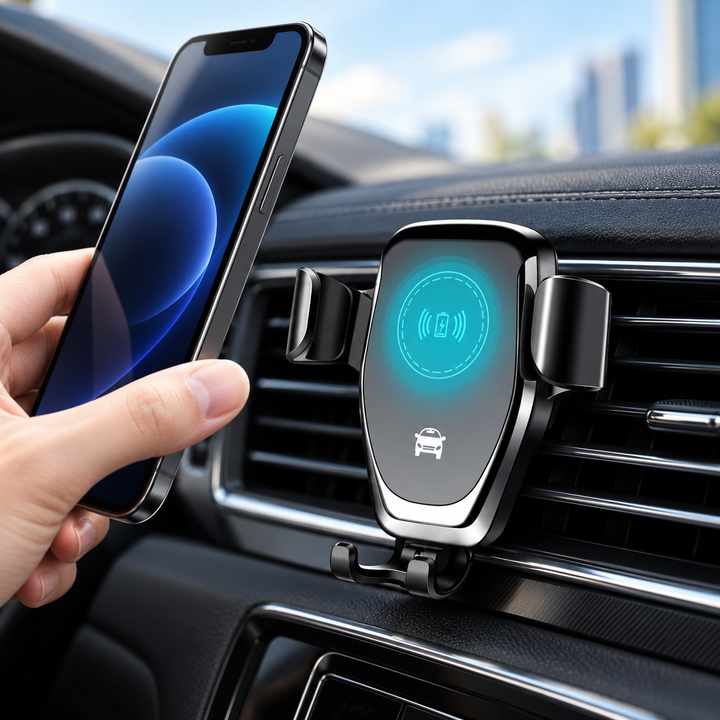 Wireless Car Charger and Phone Mount Fast Charging