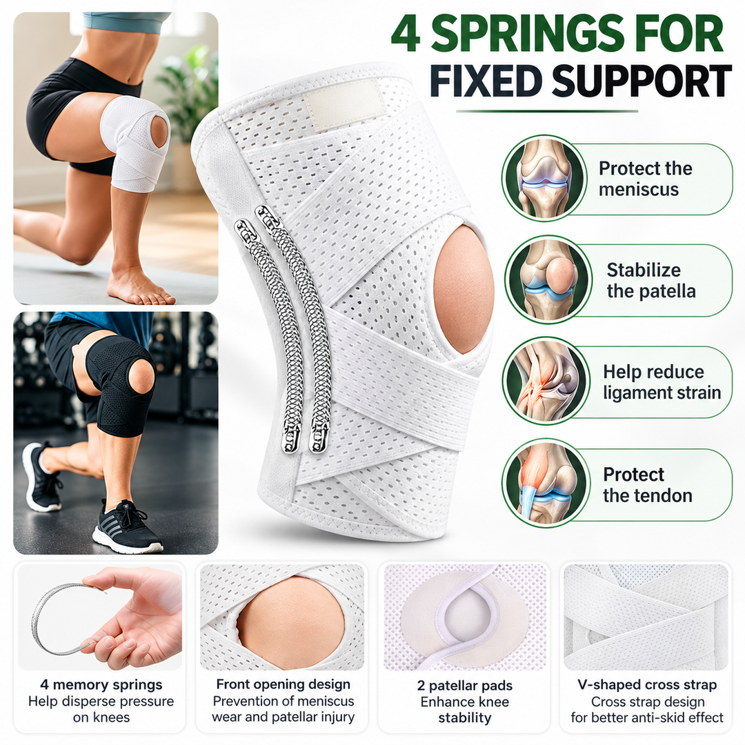 Knee Support Brace Compression Spring Pads for Joint Stability