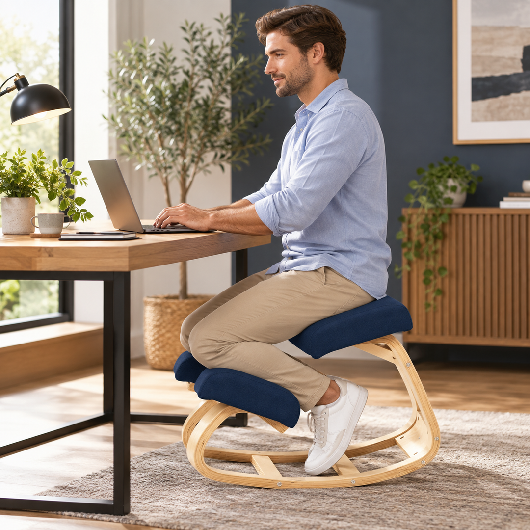 Ergonomic Kneeling Chair Cushioned Posture Support Stool