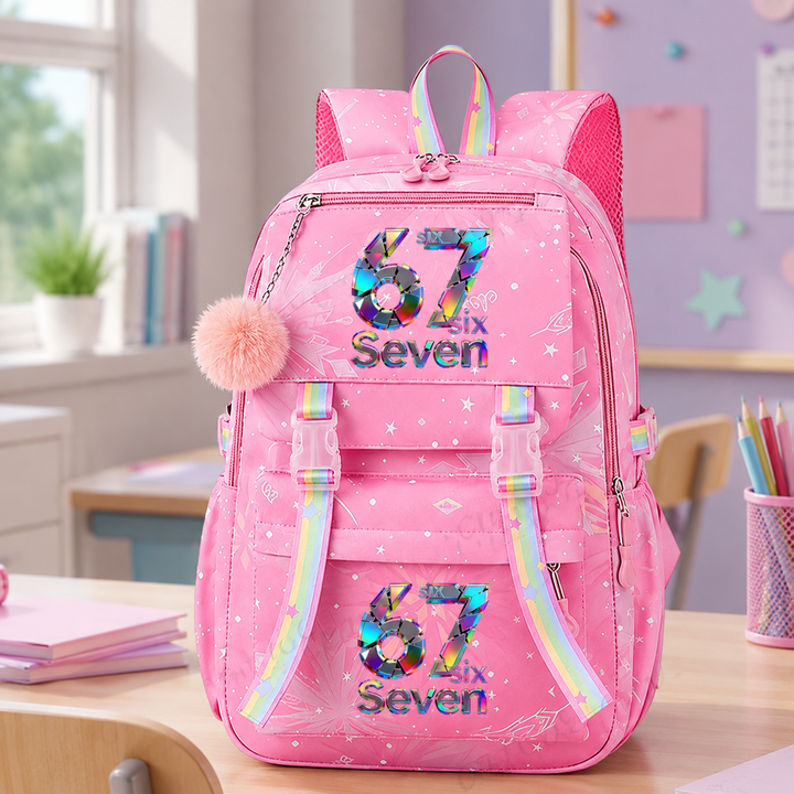 Six Seven 67 Girls Lightweight School Backpack
