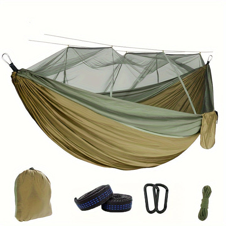 Double Camping Hammock with Mosquito Net Outdoor Sleeping Bed