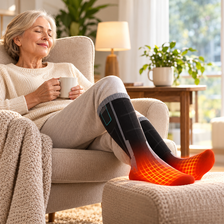 Rechargeable Heated Socks Cold Feet Electric Thermal Warmers