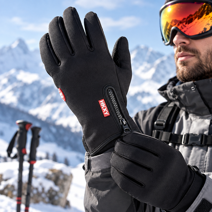 Electric Heated Gloves Waterproof Winter Gloves Rechargeable