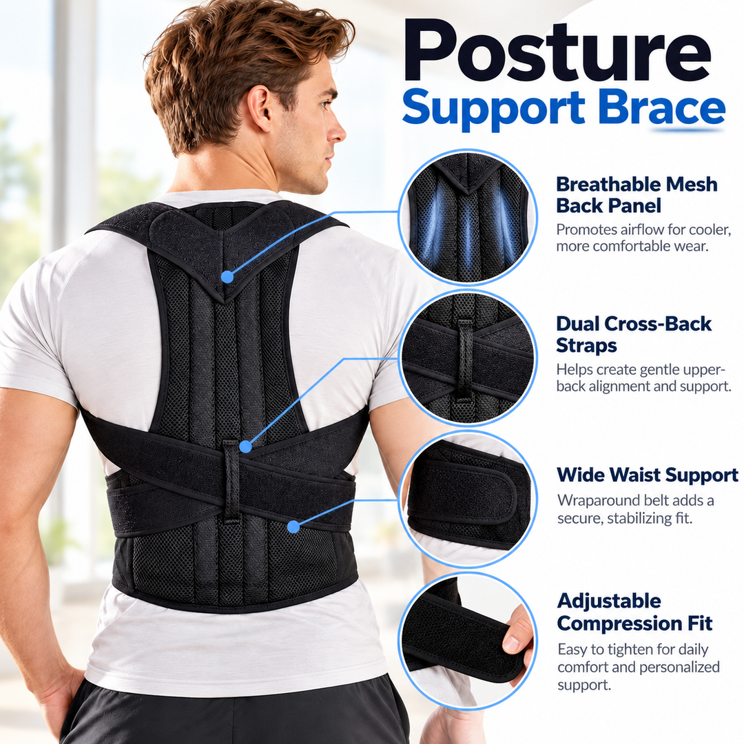 Posture Corrector Back Brace Adjustable Lumbar Support Belt