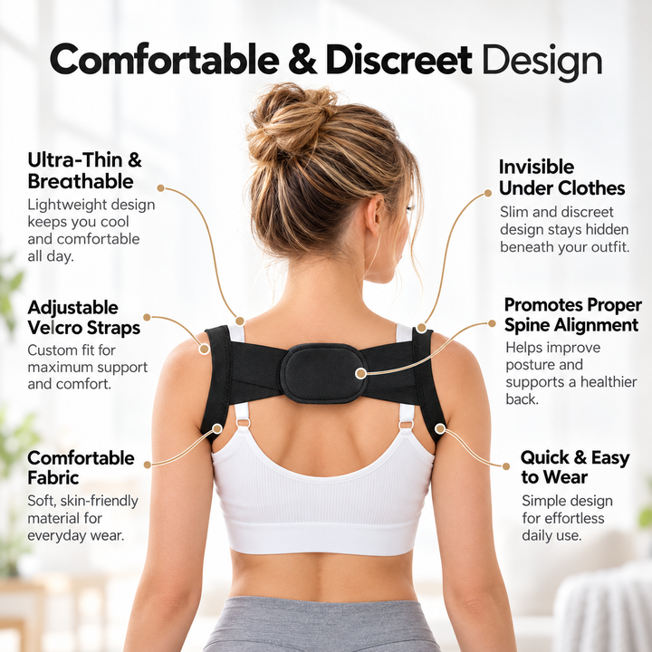 Invisible Back Posture Corrector Adjustable Support Brace
