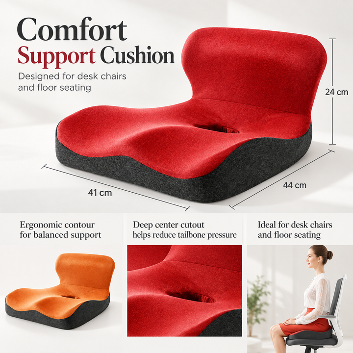 L Shape Memory Foam Orthopedic Seat Cushion for Back Pain Relief